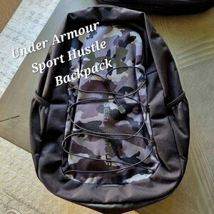 Under Armour Sport Hustle Camo and Black Backpack